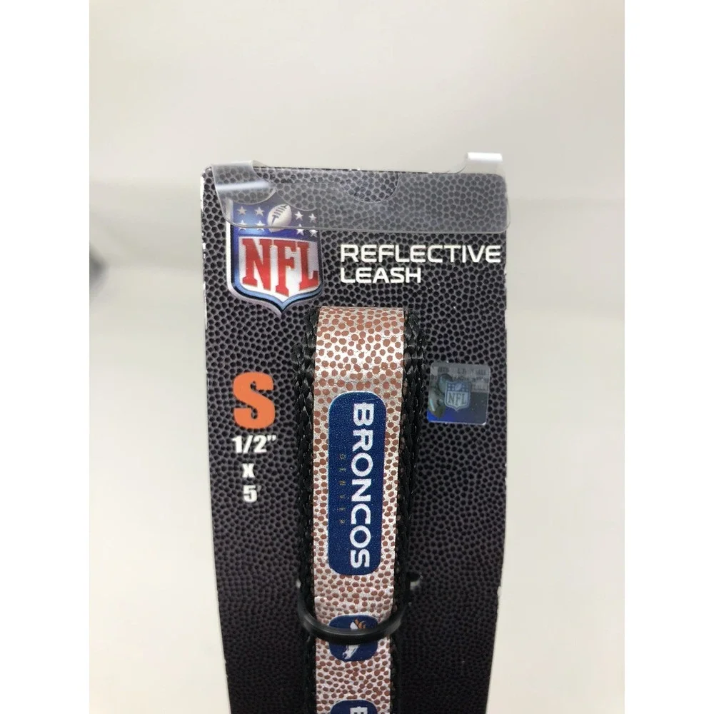 NEW DENVER‎ BRONCOS Reflective Pet Leash Size Small 1/2